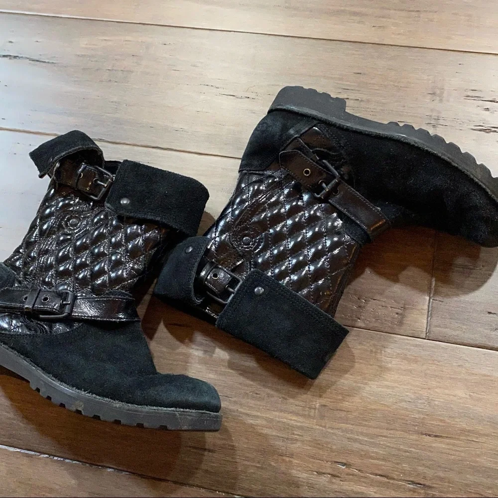 Ugg kids‎ boots black diamond quilted